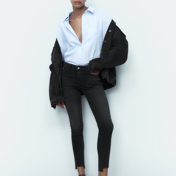Zara Black Mid Rise Skinny Fit Z1975 - Picture 7 of 7